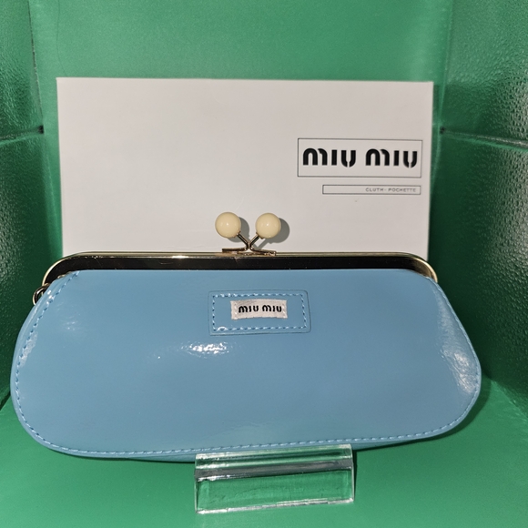 Miu Miu Blue Kisslock Crossbody (VIP NIB) - Picture 3 of 5